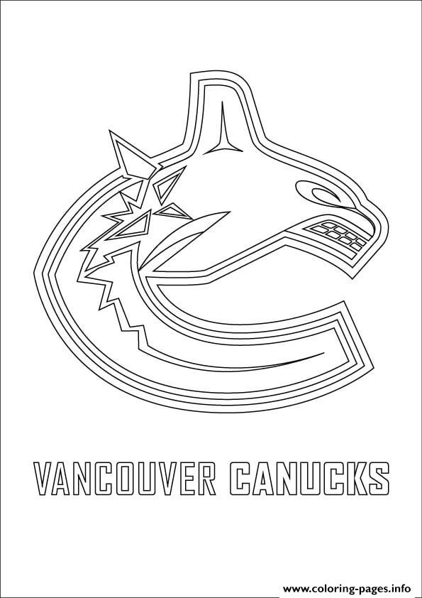 Vancouver Canucks Coloring Page